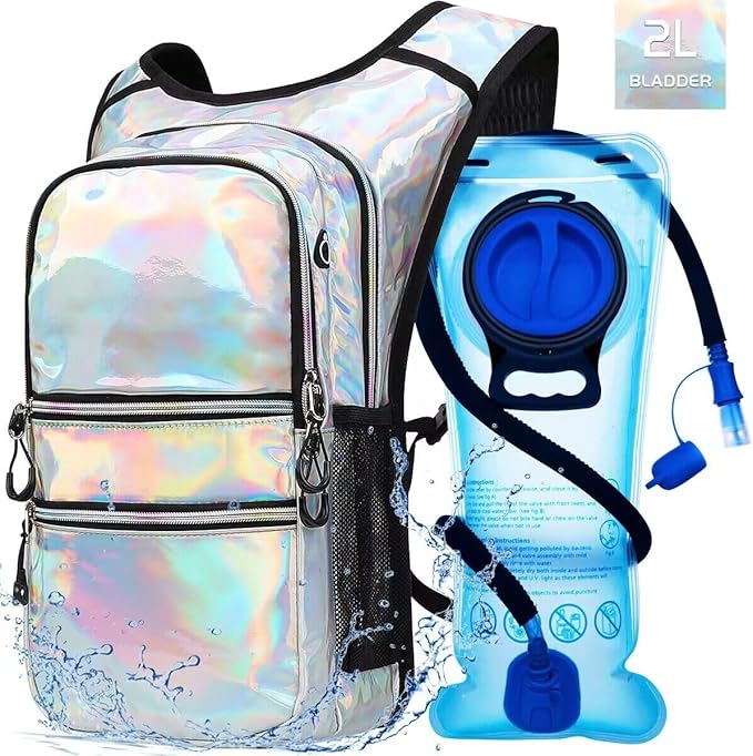 Hydration Backpack Pack, Water Backpack 20L Capacities Included 2L Hydration Bladder, Festival Essential - Rave Hydration Pack Hydropack Hydro for Hiking, Festival Gear