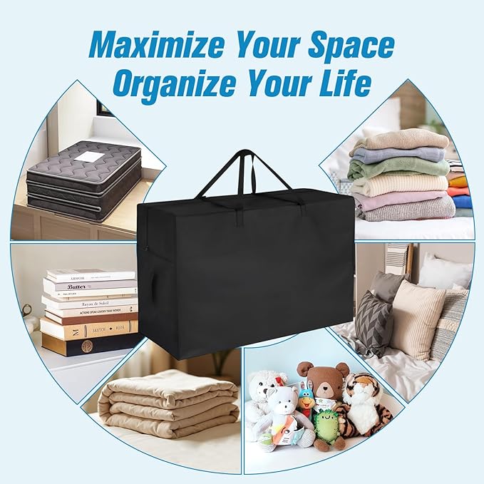 4" Queen Folding Mattress Storage Bags,Trifold Memory Foam Mattress Case,Portable Carrying Bag for 4" Queen Size Tri Fold Mattresses (Mattresses NOT Included)-60" L x 27" W x 13" H