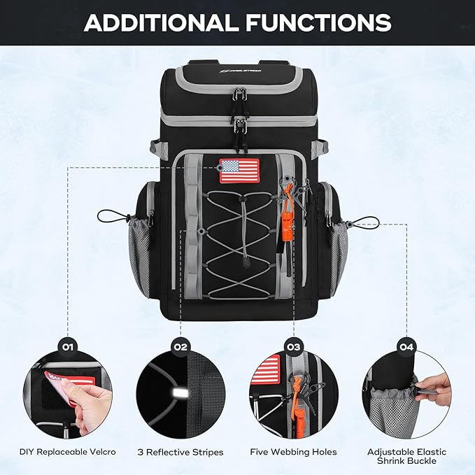 Maelstrom Backpack Cooler,Soft Lightweight Leakproof Cooler Backpack,Men Women 35/50 Can Insulated Cooler Bag,Keeps Hot/Cold for Up to 16 Hours,Perfect for Camping, Beach
