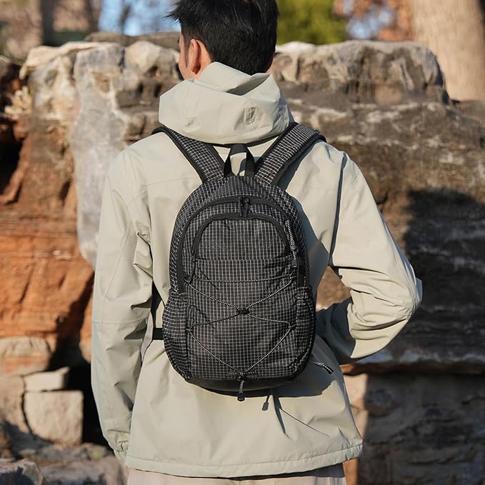 Travel Backpack, Lightweight Hiking Daypack with Anti Theft Zippers and Safety Whistle for Outdoor Commute Weekend Getaway (20L and Below)