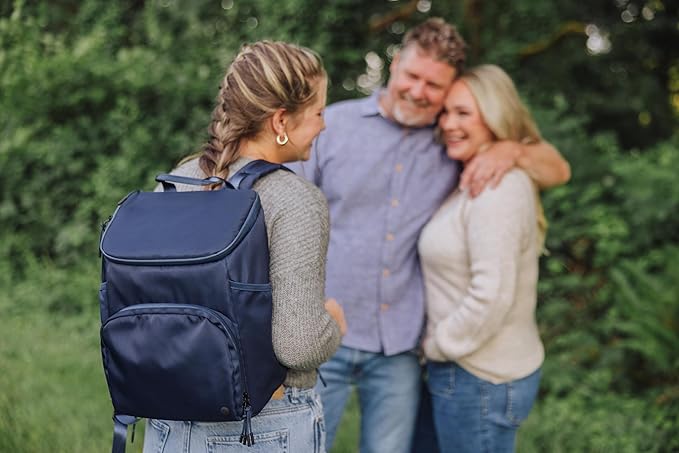 PICNIC TIME PTX 2.0 Tarana Backpack Cooler, Soft Cooler Backpack, Insulated Lunch Bag, Backpack Cooler made with Recycled Material, Upcycled Cooler Bag, (Blue)
