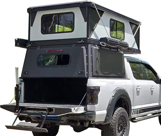 Truck Bed Tent for Full-Size Pickup, Foldable Waterproof Shell with Tailgate Enclosure, Portable Camping Shelter for Outdoor Overlanding