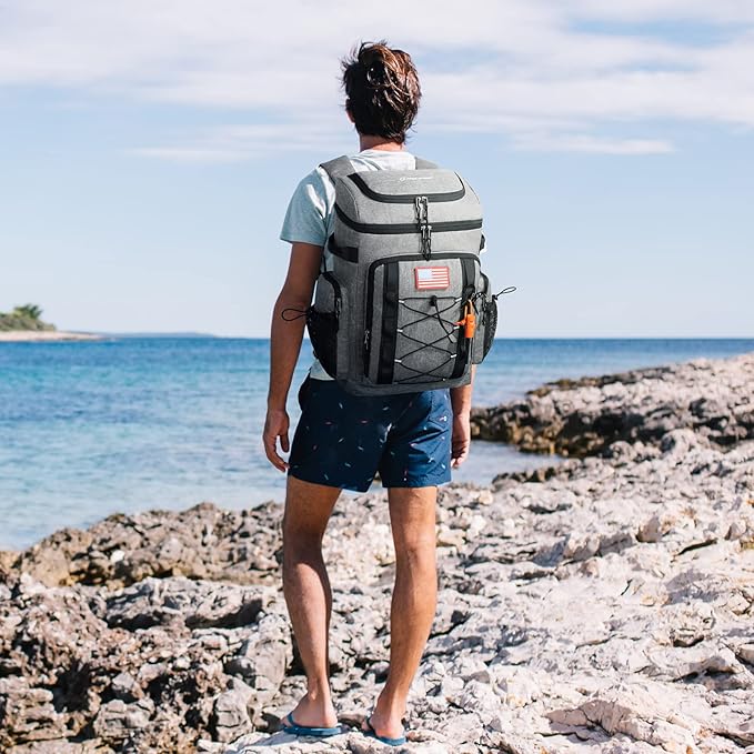 Maelstrom Backpack Cooler,Soft Lightweight Leakproof Cooler Backpack,Men Women 35/50 Can Insulated Cooler Bag,Keeps Hot/Cold for Up to 16 Hours,Perfect for Camping, Beach