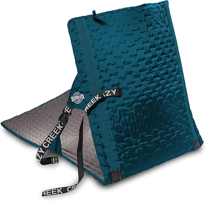 Crazy Creek HEX 2.0 PowerLounger for Day Hiking & Backpacking Trips, 250 LBS Weight Capacity, Adjustable Straps, Compact Design, Water-Resistant, Aleutian Blue/Slate