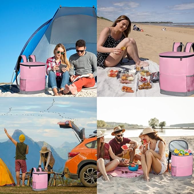 IYARKAI® Insulated Cooler Backpack, Backpack Cooler, 20 Can Backpack Cooler Leak Proof, Insulated Soft Cooler Bag, Lightweight, Cold-Weather Duffel Bag for Beach, Camping, Outdoor Activities