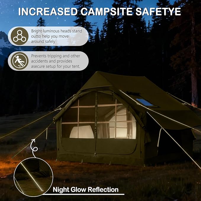 Inflatable Tents for Camping,Easy Blow Up Tent with Hand Pump,4 Seasons Waterproof Air Inflatable Camping Tent House for Family Weekend Camping