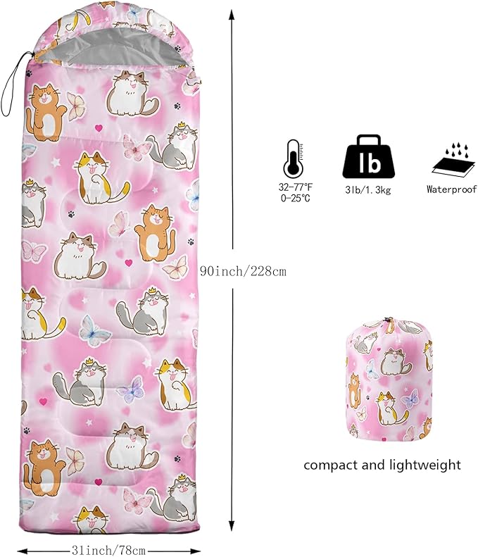 Sea Turtle Sleeping Bag for Kids Boys Girls,Ocean Themed Camping Gear,Waterproof Compact Sleeping Bag for Camping Backpacking Outdoor Hiking.