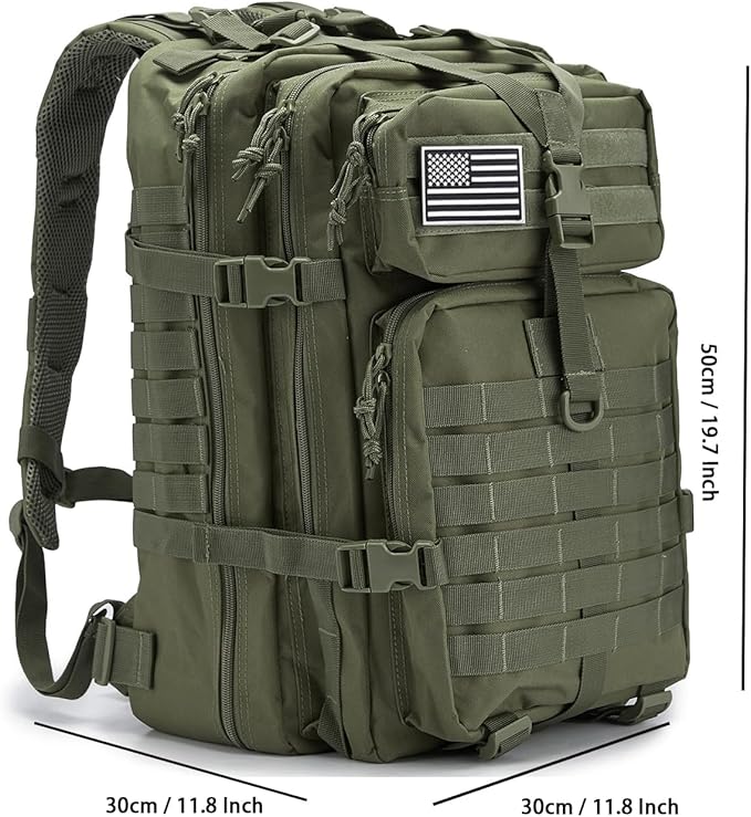 QT&QY 45L Military Tactical Backpacks For Men Camping Hiking Trekking Daypack Bug Out Bag Lage MOLLE 3 Day Assault Pack