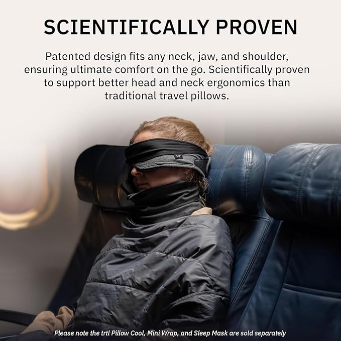 trtl Pillow - Scientifically Proven, Super Soft Neck Support Travel Pillow - Lightweight and Machine Washable - Ergonomic Design for Traveling on Airplanes, Cars, and Trains - Red