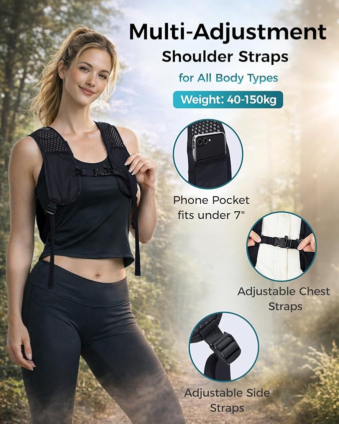 Blue Quartz Hydration Backpack with 2L Water Bladder - Lightweight Cycling & Running Pack for Men Women, Breathable Mesh Straps, L-Zip Wide Opening Hydration Pack for Quick Access