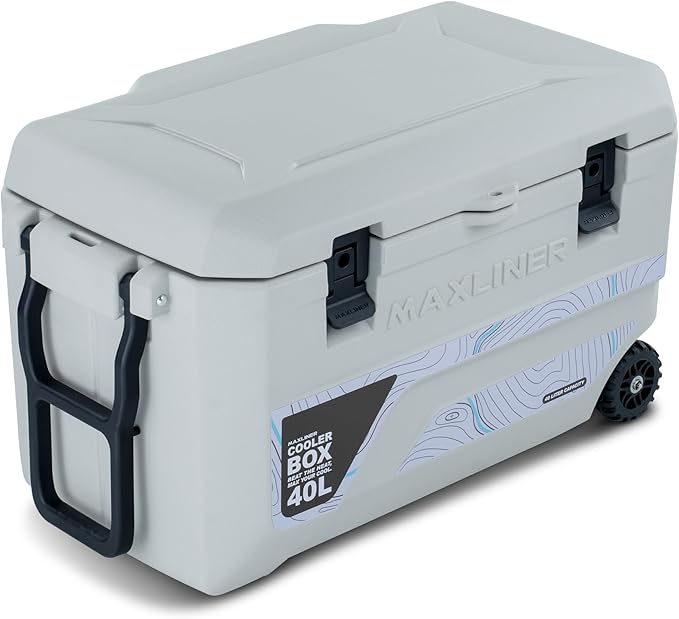 Max Cooler Box (40L) Outdoor Activities, Such as Camping, Fishing, Hiking, and picnics. Box Keeps Cold to 180 Hours (7.5 Day)