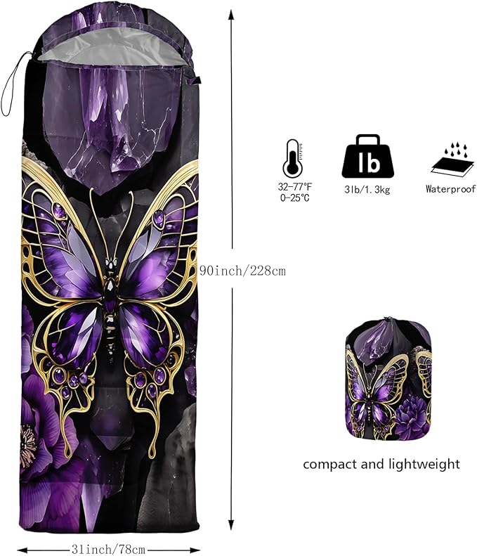 AILONEN Kawaii Puppy Sleeping Bag for Kids Boys Girls,Warm and Cool Weather,Lightweight,Waterproof Backpacking,Cartoon Cute Dog & Duck Animal Themed Blue Sleeping Bag for Camping