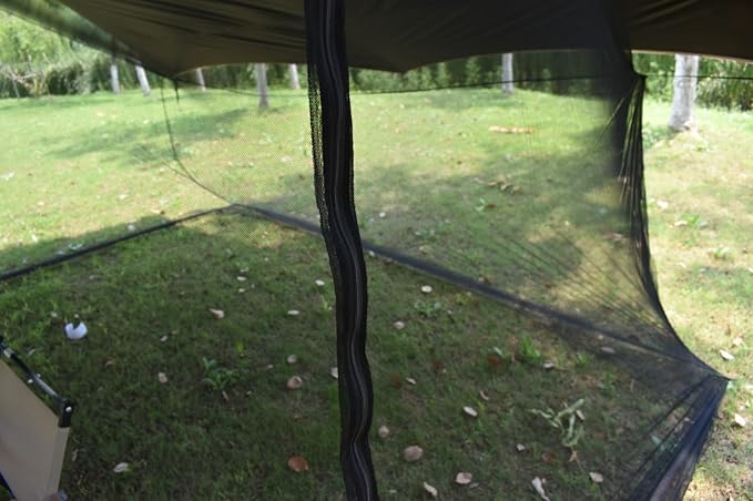Outdoor Mesh Screen House Lightweight Camping Canopy Tent Net Mesh Outdoor 4-6 Person Mesh Net Travel Portable Tarp Mesh (Large)