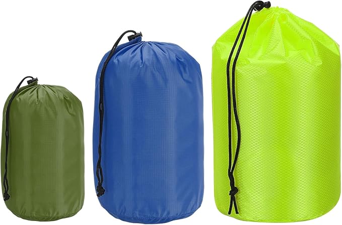 PATIKIL Stuff Sack, Waterproof Outdoor Storage Sack Portable Drawstring Dust Flap Bag for Hiking Backpacking
