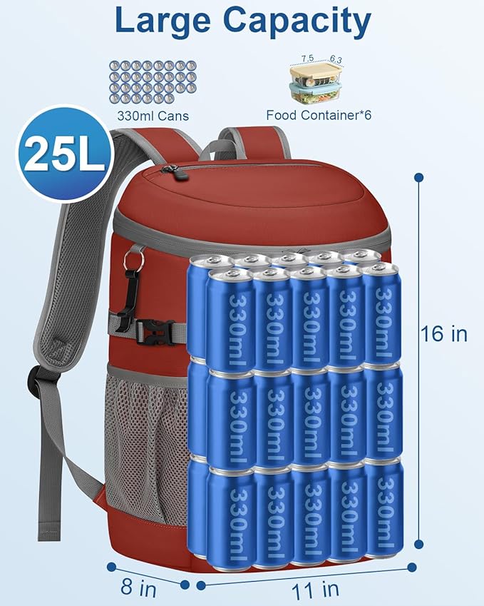 Cooler Backpack Insulated Waterproof,30/45 Cans Backpack Coolers Leakproof Lunch Backpack for Men Women Portable Soft Cooler Bag for Beach Camping Trave Picnic