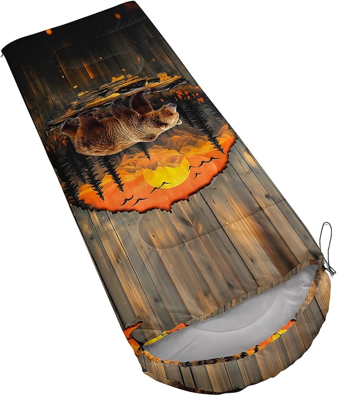 AILONEN Girls Pink Camping Sleeping Bags,Lightweight & Waterproof,3 Season Warm & Cool Weather,Cute Bow Duck Print Sleeping Bags for Kids,Girls,Adults Travelling,Outdoors