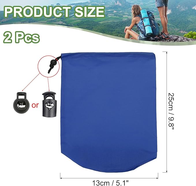 PATIKIL Stuff Sack, Waterproof Outdoor Storage Sack Portable Drawstring Dust Flap Bag Lightweight Sleeping Bag for Camping Hiking Travel