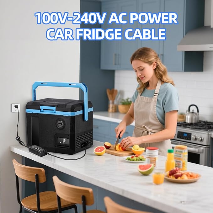 110~240V AC Power Cord Car Refrigerator, Car Freezer Portable Fridge Refrigerator，Power Cord Fits for 12V Car Freezer Portable Fridge from Most Brands