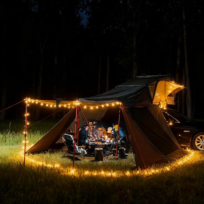 Naturnest Rooftop Tent Hard Shell with Annex Room, Easy Set Up Large Tent for 2-3 Person Camping, Waterproof 4 Season Tents for Truck, Jeep, SUV, Van, Trailer - Sirius 1 with Annex Room