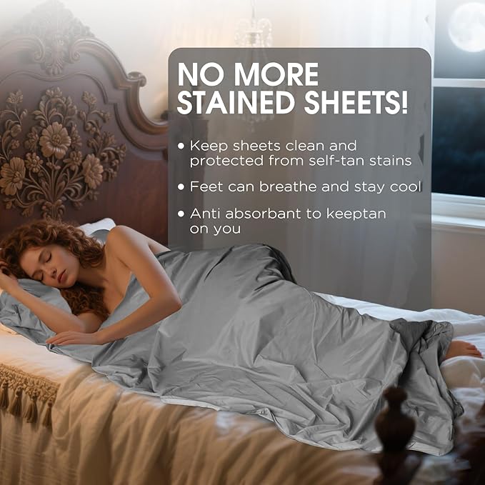 Ultralight Sleeping Bag Liner - 5.3 oz Washable Adult Sleep Sack & Travel Sheets, Self Tan Sleep Sack with Two-Way-Zipper, for Backpacking, Hotel, Camping, Travel