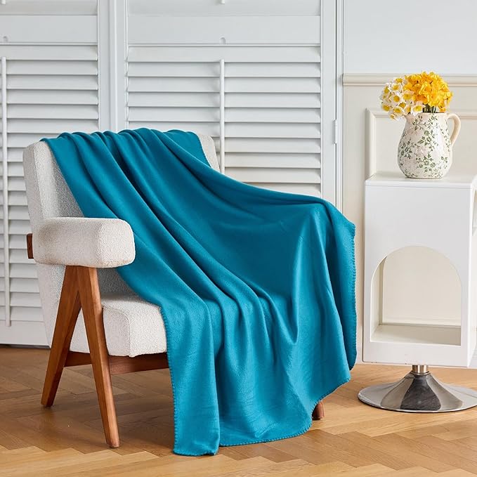 CAI TENG Fleece Throw Blankets for Couch Bulk Lightweight Warm Soft Cozy Dog Blanket 6 Pack Bulk Fleece Kids Blanket Solid for Bed Sofa Couch Office Gifts Outdoor Assorted 50 x 60 inch