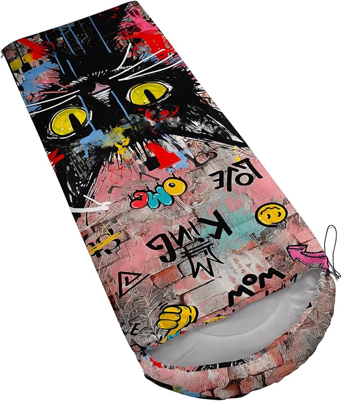 AILONEN Girls Pink Camping Sleeping Bags,Lightweight & Waterproof,3 Season Warm & Cool Weather,Cute Bow Duck Print Sleeping Bags for Kids,Girls,Adults Travelling,Outdoors