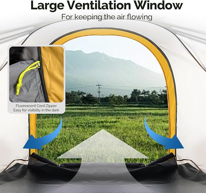 TUFFIOM Update 5.5-6ft Pickup Truck Tent for Camping, Truck Bed Tent with Reinforcement Fiberglass Poles, PU2000 Waterproof and Rainfly for 2 People, Easy Set Up, Good Ventilation