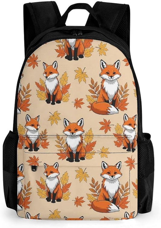Casual College Daypack Fox Art Multipurpose Business Travel with Large Capacity Rucksack for Men Women