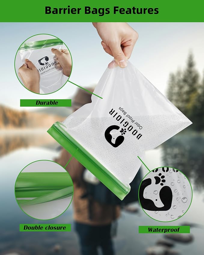 Odor Proof Storage Bags - 9ｘ10 Inch Double Seal Odor Barrier Storage Bags for Backpacking, Camping and Household, Lock in Odors Keep Contents Fresh and Waterproof, Reusable Odor Proof Bags (2 Pack)