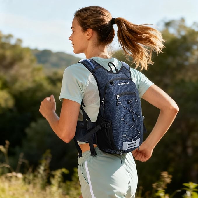 Hydration Backpack Cycling Backpack Women Running Backpack Water Backpack for Hiking Biking Backpack for Men Equipped with 2L Water Bag