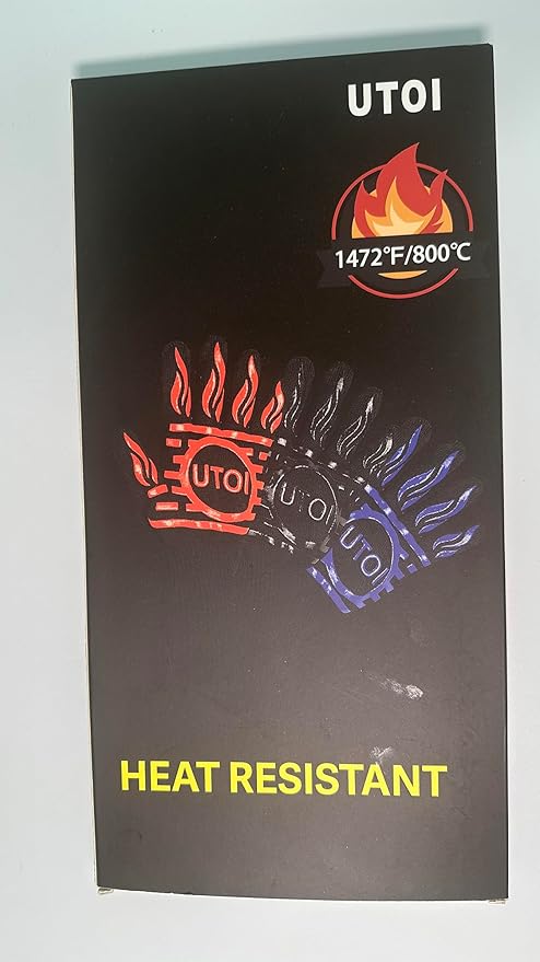 BBQ Grill Gloves for Campfire Cooking, 1472°F Heat Resistant Grilling Gloves for Outdoor Cooking, Barbecue, Fire Pit and Smoker, XL Long Oven Mitts for Kitchen and Baking