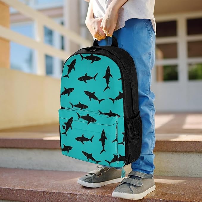 Sporty Travel Hiking Rucksack Gym Outdoor Bag Shark Daypack Backpack Men Women