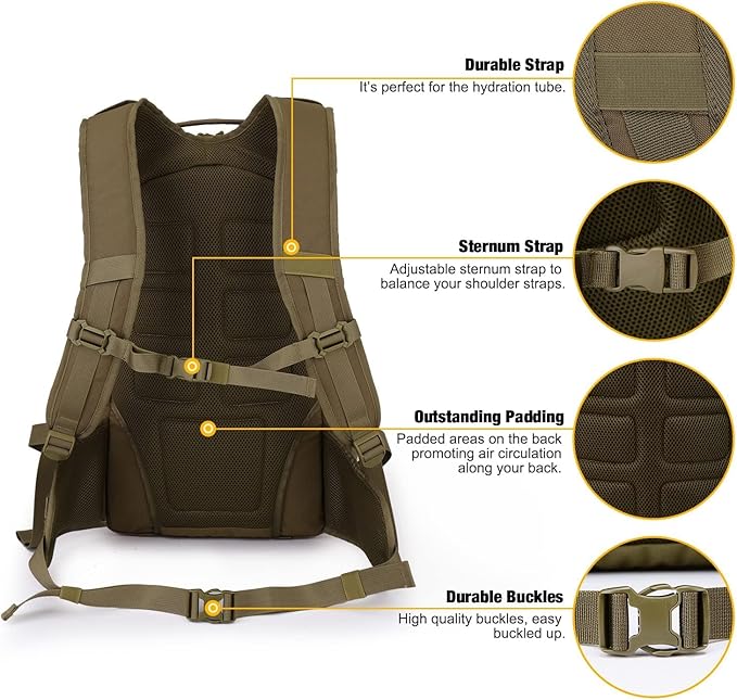 Mardingtop 28L/35L Tactical Backpacks Molle Hiking daypacks for Camping Hiking Military Traveling Motorcycle