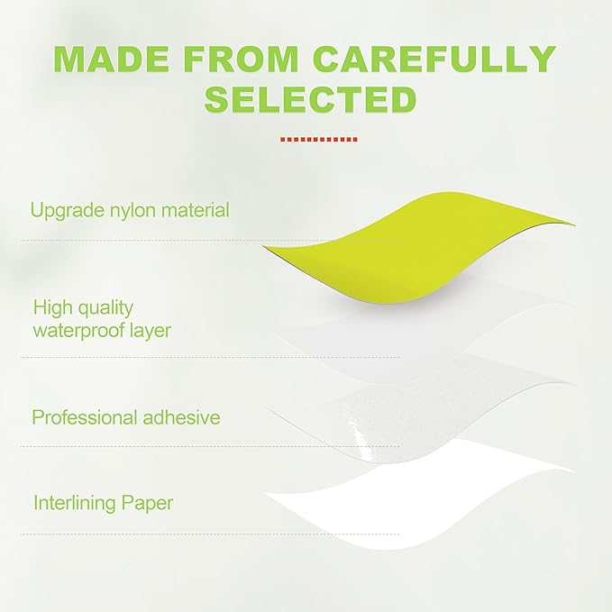 4x78in Nylon Repair Tape，Tent Repair Kit，Self Adhesive Waterproof Fabric Repair Tape for Tent, Umbrella, Sleeping Bag, Down Jackets,Knapsack.（Yellow ）