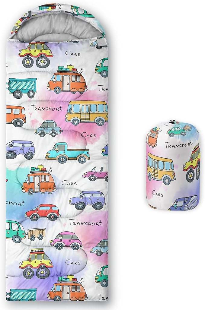 Sleeping Bags for Adults and Kids Camping Sleeping Bags for Girls and Boys Lightweight Waterproof Cold/Warm Sleeping Bag for 3 Season