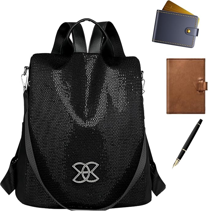 Anti-Theft Leisure Backpack | Multi-Purpose Large Capacity Lightweight Shoulder Bag | Classic Nylon Crossbodys Bags for Female Male
