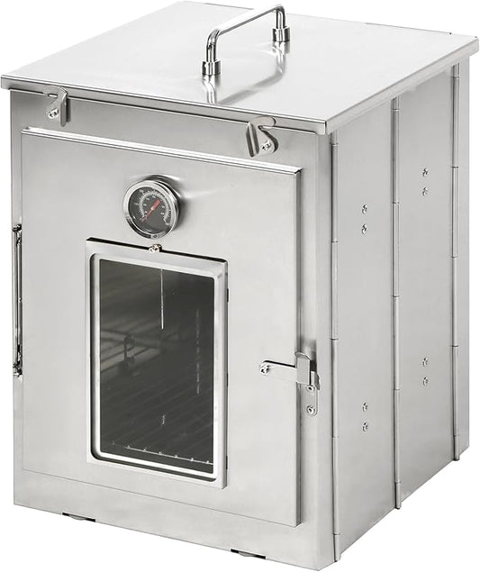 REDCAMP 16" H Foldable Camping Oven with Storage Handbag,Stainless Steel Portable Camping Stove for Baking Cinnamon Rolls, Breads and Muffins with Wood Burning Fire,Propane Stoves,Campers,Baking BBQ