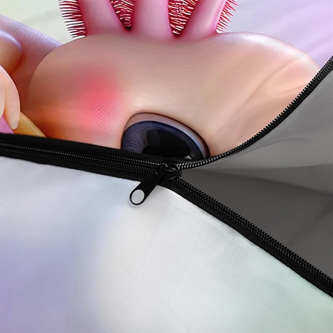 AILONEN Kawaii Puppy Sleeping Bag for Kids Boys Girls,Warm and Cool Weather,Lightweight,Waterproof Backpacking,Cartoon Cute Dog & Duck Animal Themed Blue Sleeping Bag for Camping