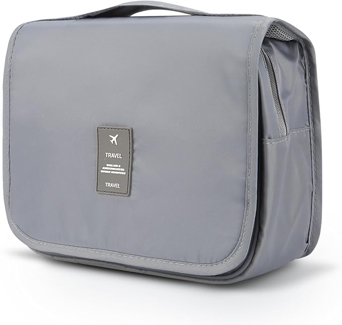 Mossio Hanging Toiletry Bag - Large Cosmetic Makeup Travel Organizer for Men & Women with Sturdy Hook