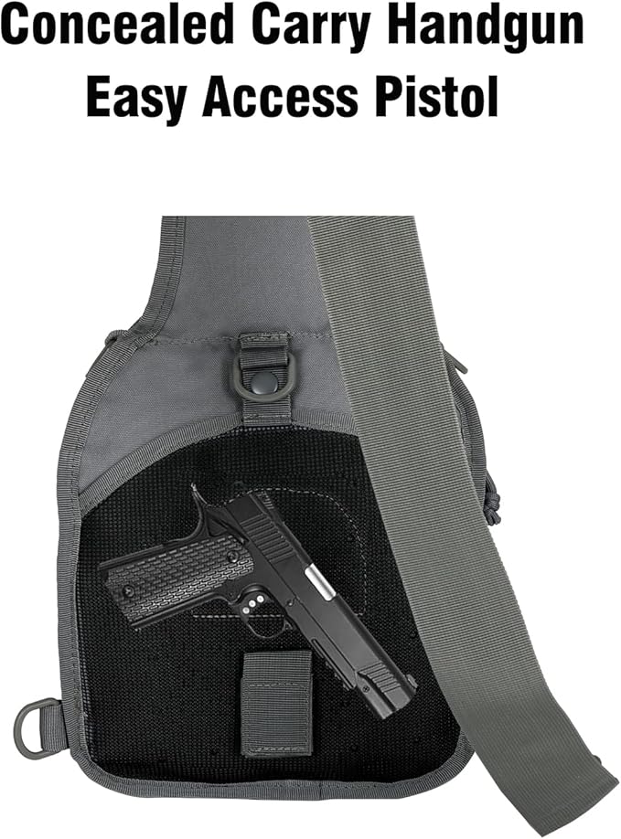 BOMTURN Tactical Backpack-1000D Waterproof Military Backpack/Laser-Cut/CCW Bags Sling Bag Tactical Satchel Shoulder Bag Men