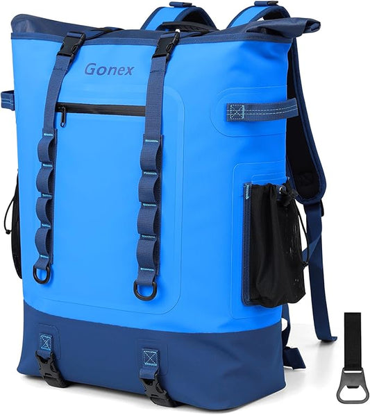 Gonex Cooler Backpack, 40 Can Insulated Soft Backpack Cooler Bag for Men Women, Waterproof Nylon TPU Cooler Backpack for Beach, Picnic, Lunch and Camping