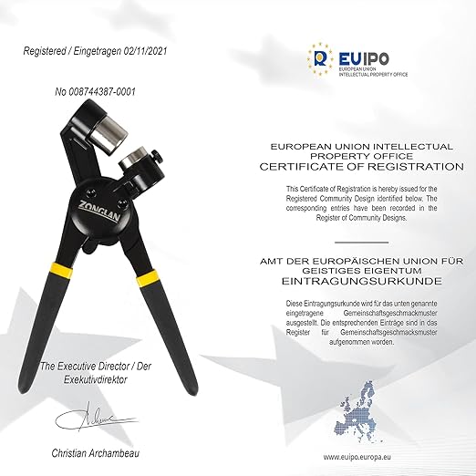 Heavy Duty Grommet Tool Kit with 1/2 Inch Die and 300 Sets of 12MM Grommets,Handheld Manual Eyelet Tool Rivet Press Punch Pliers for Leather Canvas Fabric