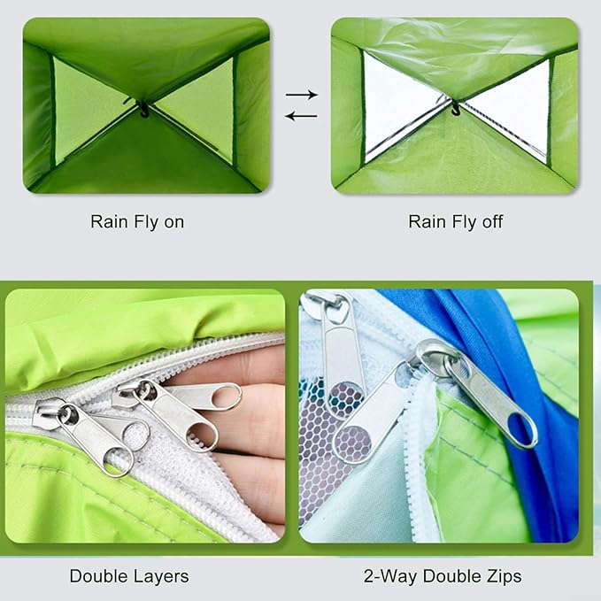 Ultralight Backpacking Tent Single Person Double Door Camping Shelter with Waterproof Oxford Fabric Fiberglass Poles Mesh Ventilation Screen Rain Fly Carry Bag for Outdoor Hiking