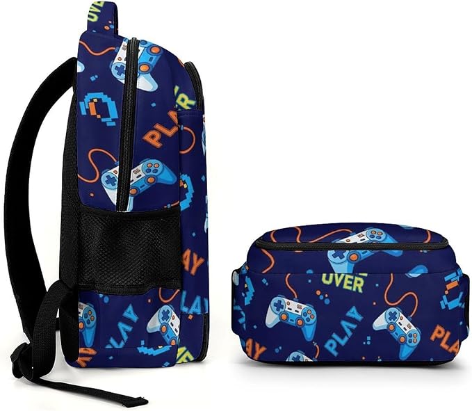 Business Anti Theft Laptop Backpack Play Video Games Weapon Game over, Waterproof Travel Computer Bag with Laptop Compartment Gifts for Men Women