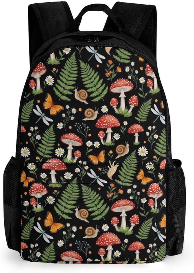 Casual Daypack Mushroom Trekking Travel Hiking with Climbing Shoulder Bag, Shoulder Book Bags