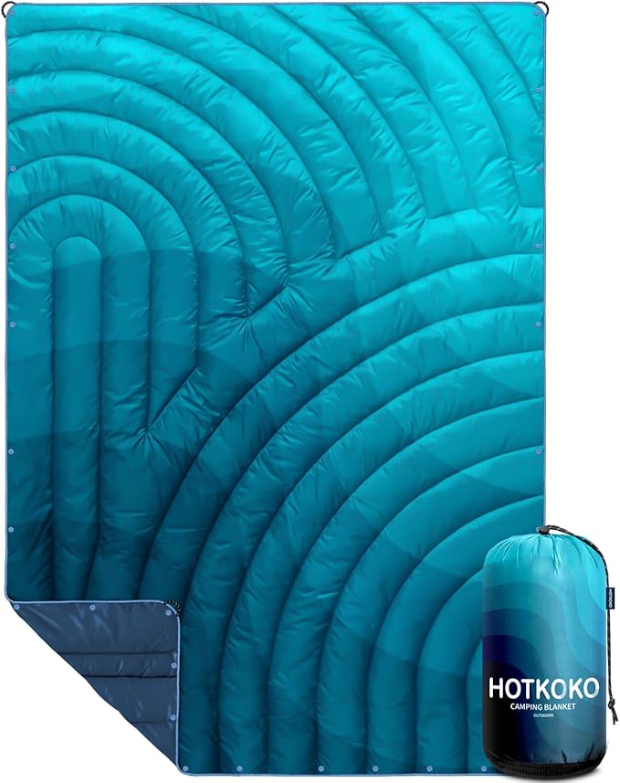 Puffy Blanket - Lightweight, Packable Camping & Travel Blanket for Outdoors, Stadiums, Hiking, Picnics