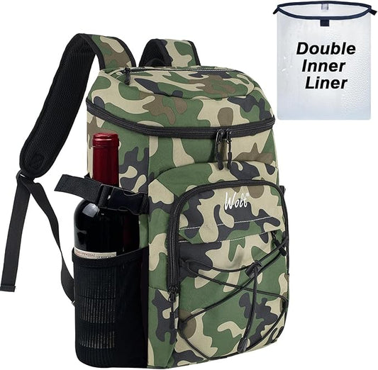 WOLT Cooler Backpack,24 Cans Insulated Backpack Cooler Leakproof,Lightweight Soft Cooler Bag,Camping Cooler,Large Capacity Beach Cooler,Waterproof Travel Cooler Lunch Backpack for Hiking