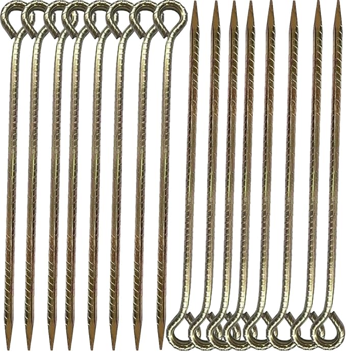 16 Inch Rebar Stakes ，Metal Stake Ground，Ground Anchor,Heavy DutyTent Stakes ，Baking Paint Metal Stakes ，Tent Stake,Ground Stakes ，0.5 Inch Diamete (16 Pack) ， Outdoor Travel