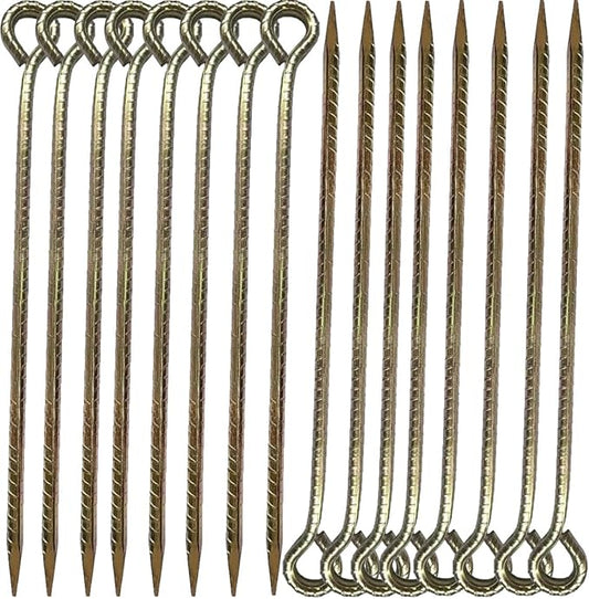 16 Inch Rebar Stakes ，Metal Stake Ground，Ground Anchor,Heavy DutyTent Stakes ，Baking Paint Metal Stakes ，Tent Stake,Ground Stakes ，0.5 Inch Diamete (16 Pack) ， Outdoor Travel