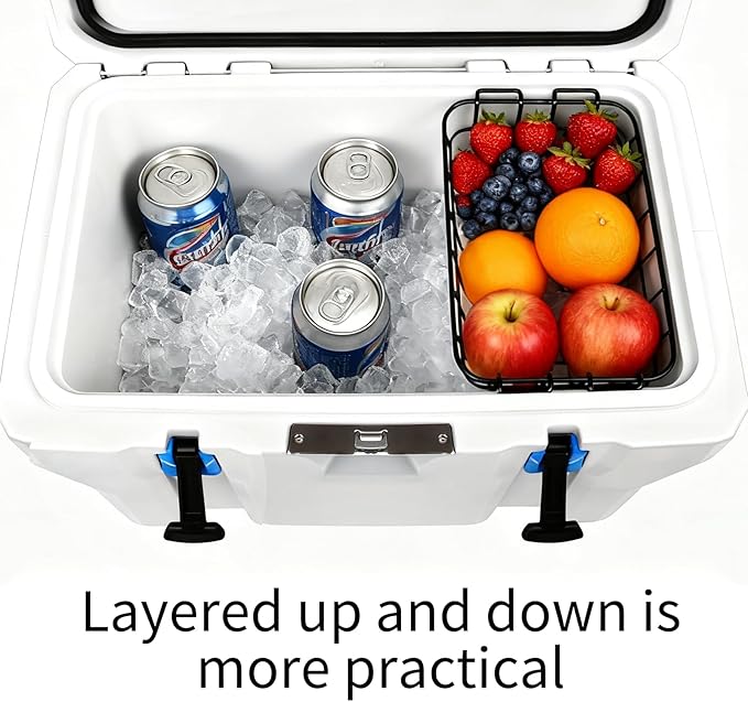 14.45" Cooler Basket,Cooler Basket Compatible with Lifetime 77 Qt, 115 Qt, Ozark Trail 73 Quart Ice Chest, Coolers Accessories for Lifetime and Ozark Trail - Keep Food Dry & Organized.(1-Pack)